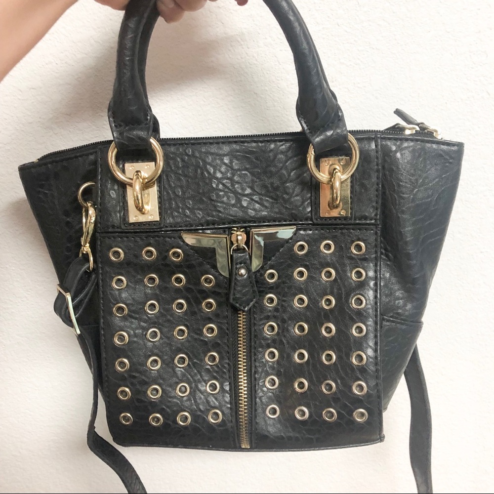 Danielle Nicole Black & Gold Purse - Picture 2 of 7